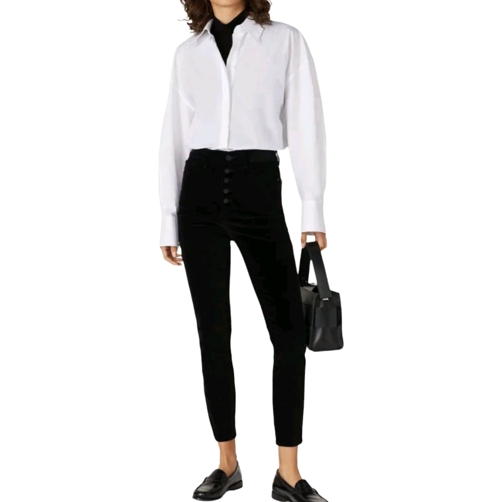 DL1961 Chrissy Velvet High Rise Skinny jeans in black Size 29